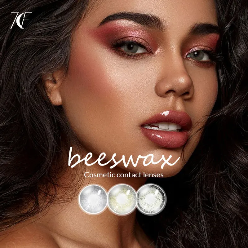Beeswax Ns8 14.2Mm Sky Gray Wholesale Lente De Contato Soft Colored Contacts Yearly Eyes Natural Eye Contact Lenses Color Lens