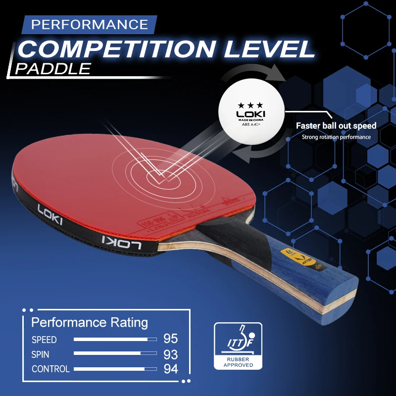 OEM Custom R5 Ping Pong Paddle Professional Racket ITTF Approved Long life 7 Ply Carbon Table Tennis Bat