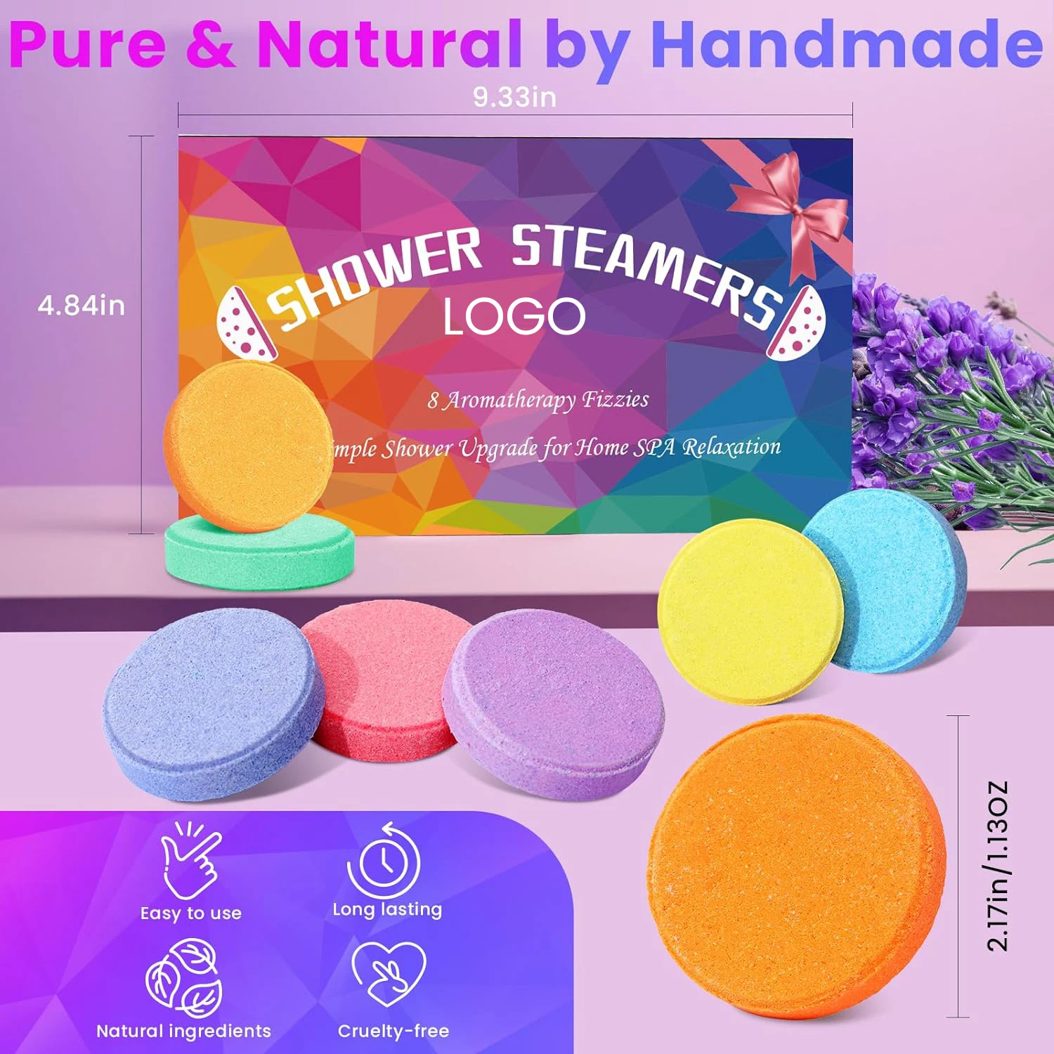 Custom SPA Self Care Relaxation Stress Relief Shower Fizzies Aromatherapy Shower Steamers Gift for Girls