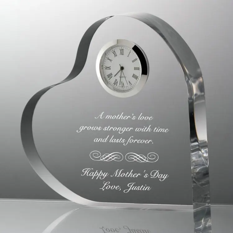 Custom logo Heart Acrylic Block Cube clear Acrylic Heart Block Photo Frame