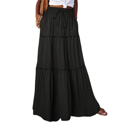 Wholesale Fashion Side Split High Waist Wrap Skirts Women Elegant Maxi Long Skirt
