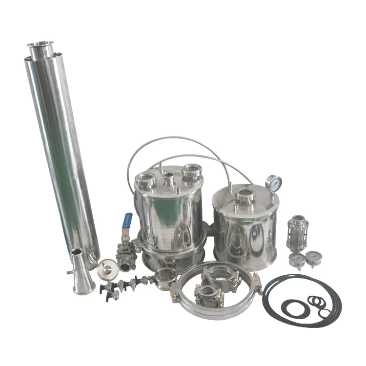 Stainless Steel Closed Loop Dewax Jacketed Columns Tri Clamp Spool Jacket With a Column