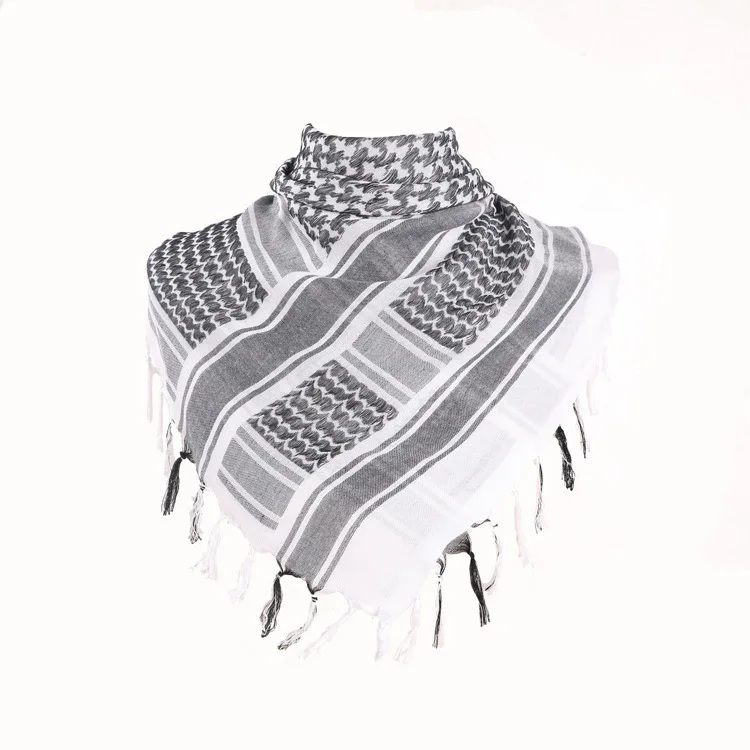 Outdoor Tactical Arab Scarf Desert Keffiyeh Windproof Shemagh Shawl Neck Scarves  Cotton 110*110 cm