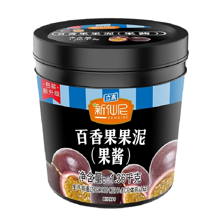 1.36kg Real Passion Fruit Jam For Juice Tea Shop Fruit Tea Raw Materials With Good Prices