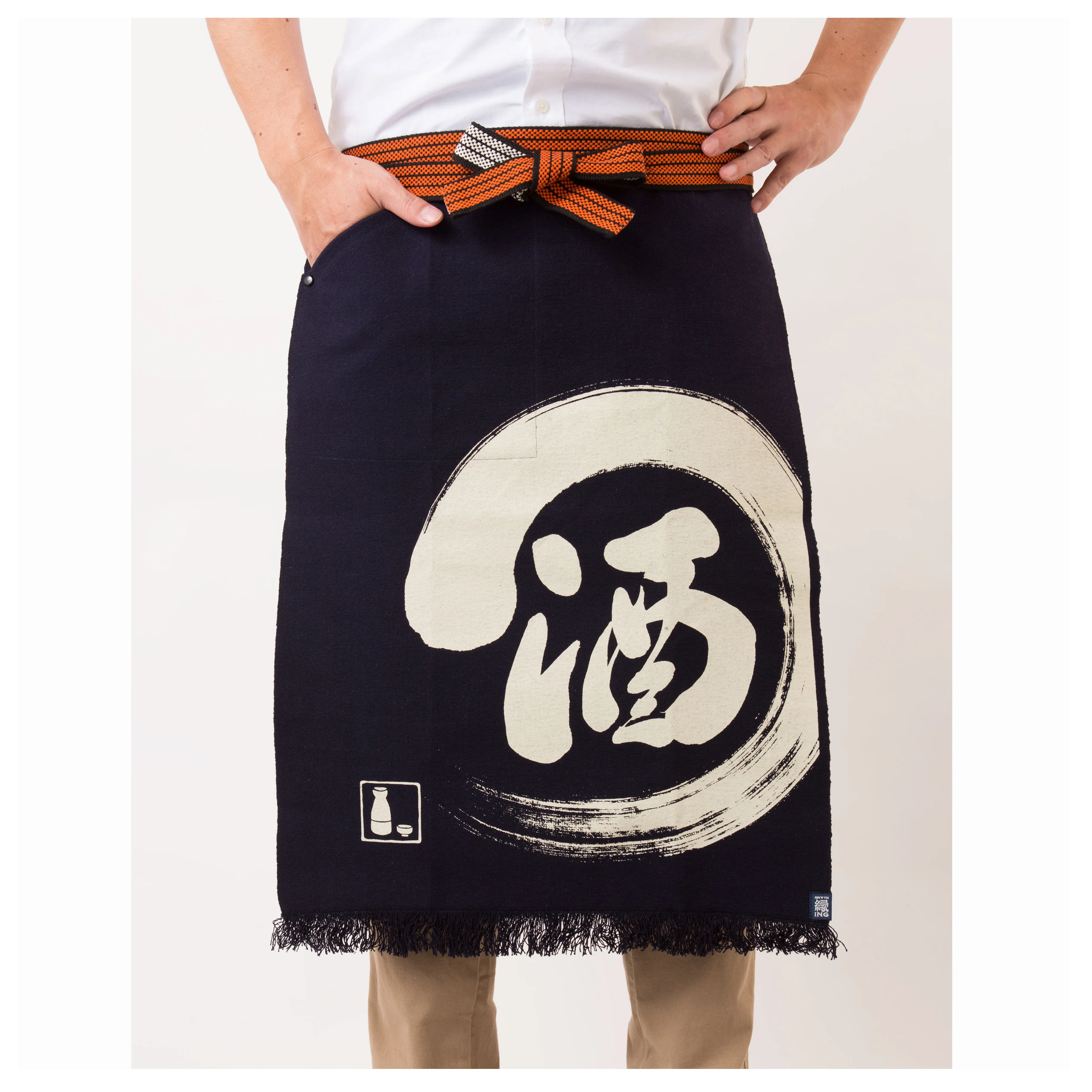 
Japanese Hot Selling Cotton Manufacture Set Apron With Design And Pocket 