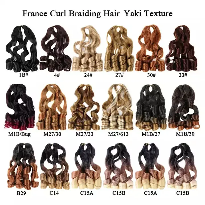 14 18 22 24 26inch 75g French Curls Pony Style Wavy Crochet Braid Spiral Loose Wave Hair french curls braids hair extensions