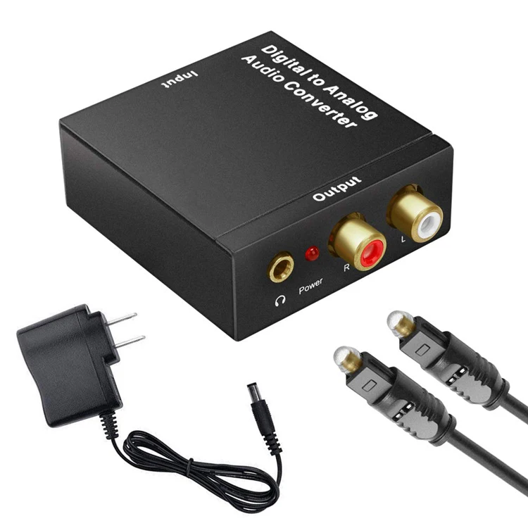  Цифро-аналоговый преобразователь DAC Digital SPDIF Toslink в аналоговый стерео аудио L/R адаптер с оптическим кабелем для PS3 цифровой конвертер