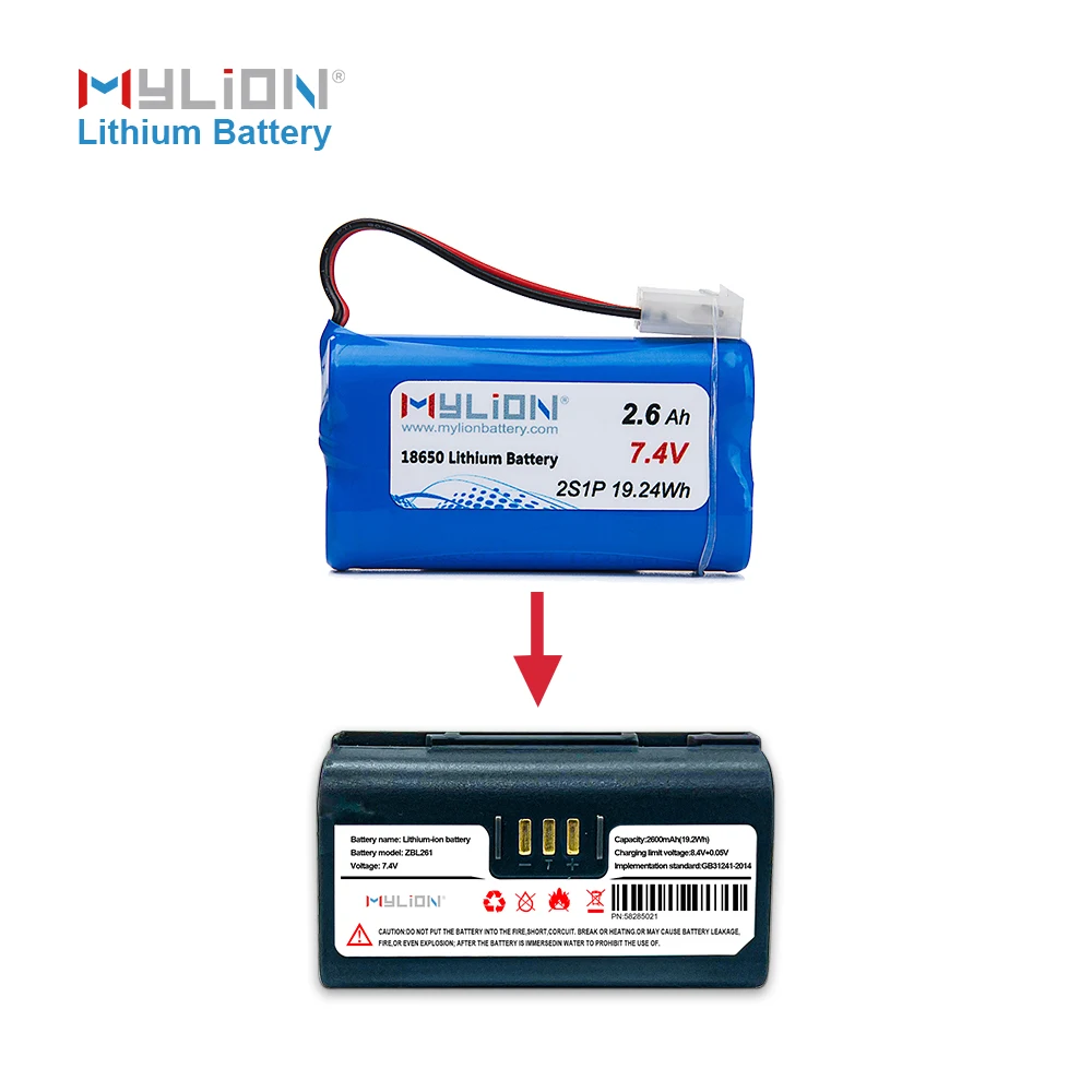 High Capacity 2600mAh 7.4V 18650 Cylindrical Lithium Ion Battery Pack With Case For Portable Devices Market