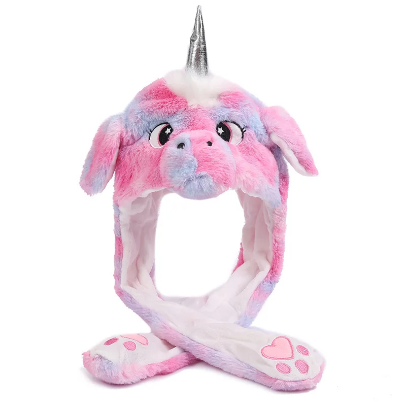 TikTok Style Rabbit Earflap Hat With Airbag Ear Can Move Bunny Hat