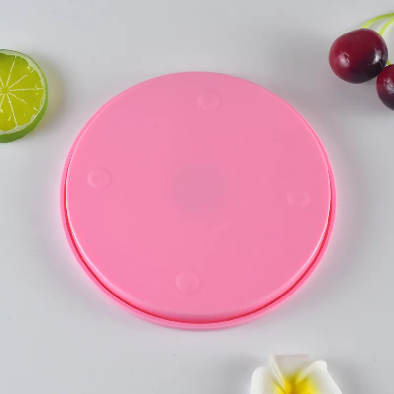 DIY Cookies Baking Plastic Pan Decorating Plate Rotating Table Round Cake Stand Tool Rotary