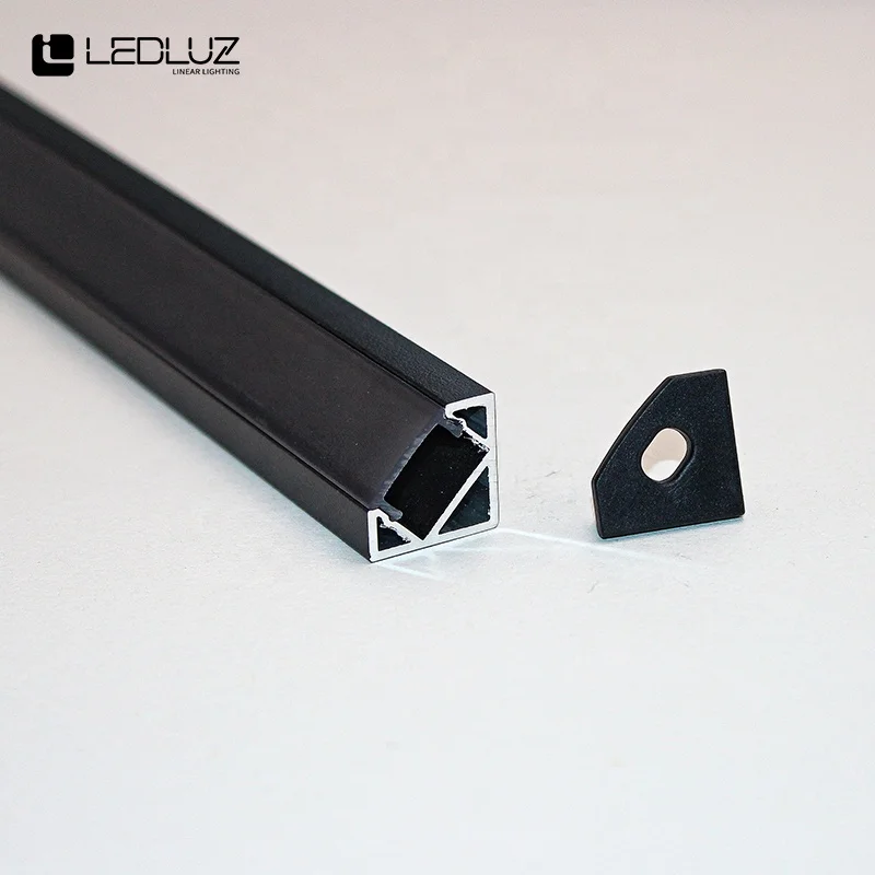 
LED-strip Corner Profile Aluminium 45 degrees 1M/2M/2.5M/3M C/W PC Diffuser Cover 