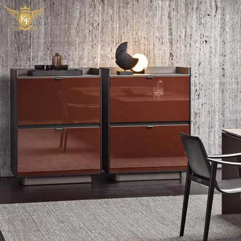 Modern Design Home Furniture 2 4 Doors Dining Room Storage Buffet Cabinet Solid Wood Glossy Paint Sideboard Living Room Cabinet