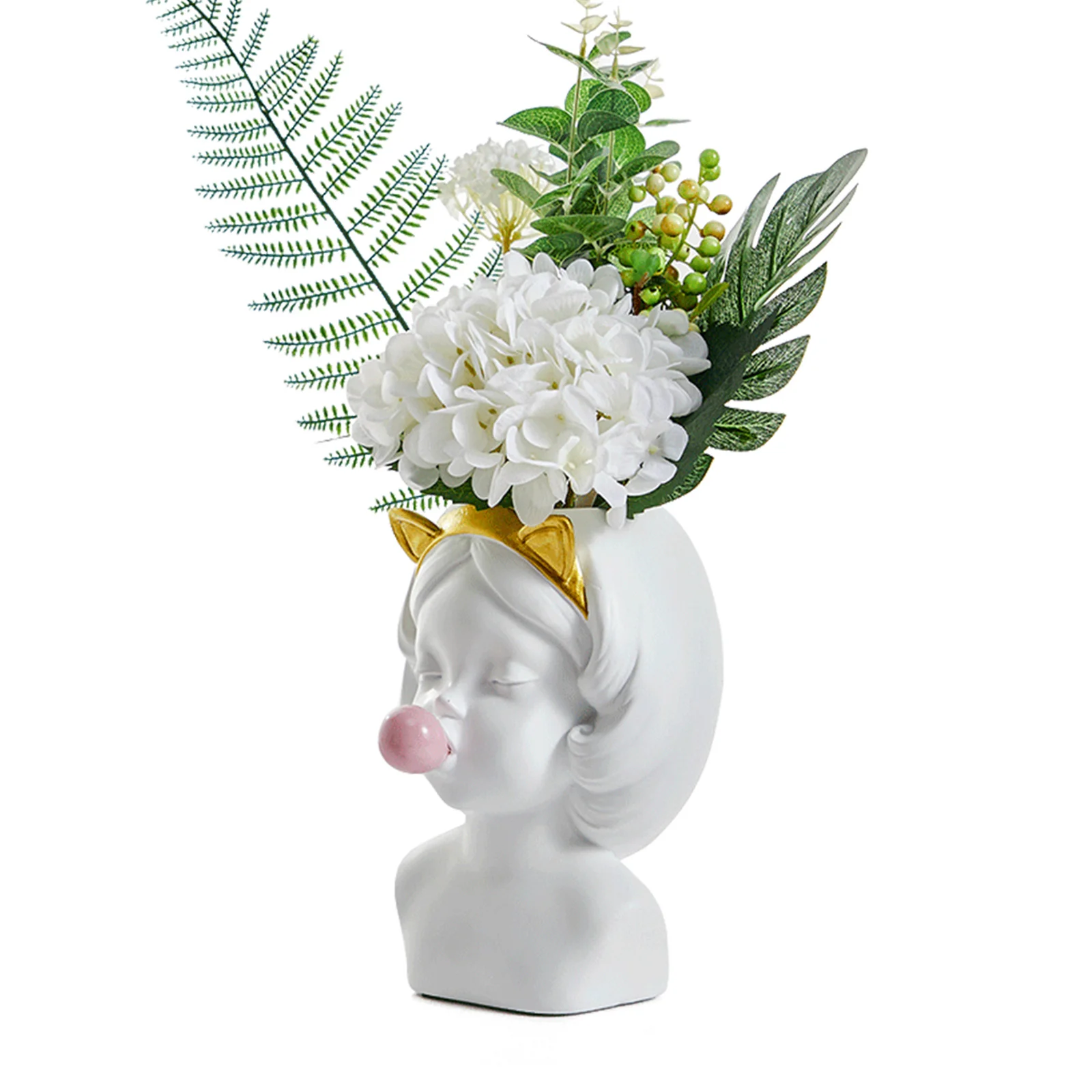 
 Ваза из смолы большого размера, милая девочка, украшение для жвачки, домашний декор для гостиной, столовой, ваза, цветочный горшок, цветочный горшок, горшок для выращивания растений hidroponic  