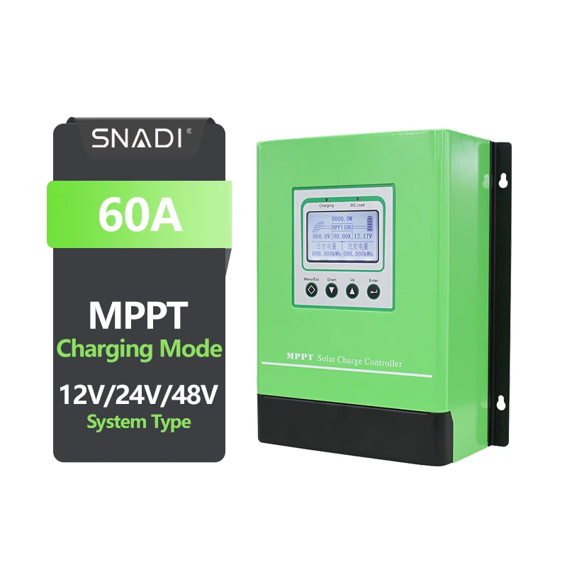 Snadi 60A MPPT Solar Controller Off Grid Solar Energy System Charge Controller MPPT