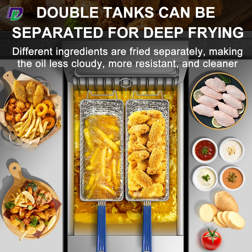 DaLin Electric Commercial Machine  Deep Fryer Machine Potato Chips Chicken Fryer chicken Fry Equipment For Restaurant