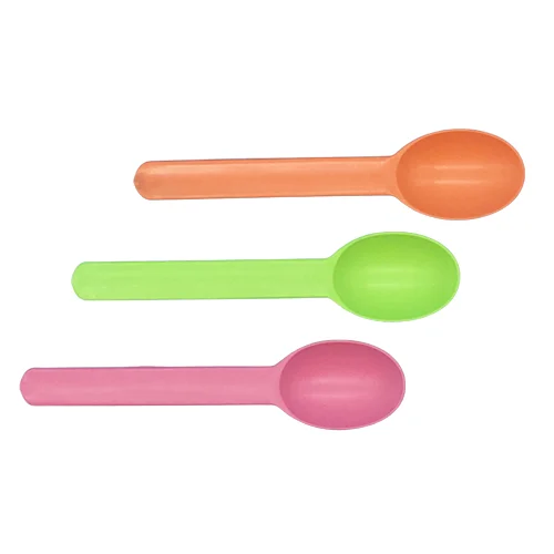 gold disposable cutlery set ice cream party plastic dessert spoon ice cream shovel small disposable