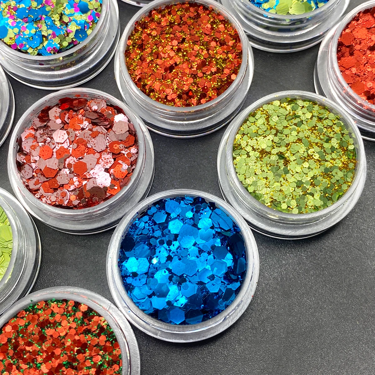 Cosmetic glitter shaker bulk glitter for skin makeup body small bottle biodegradable glitter