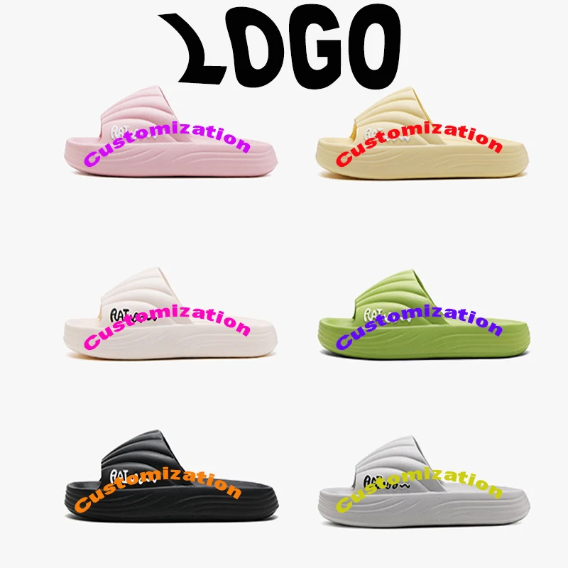 Best Sell Eva 2024 Custom Logo New Unisex Summer Sandals Flat Slides Shoes Women Slip On Eva Indoor Beach Ladies For Women
