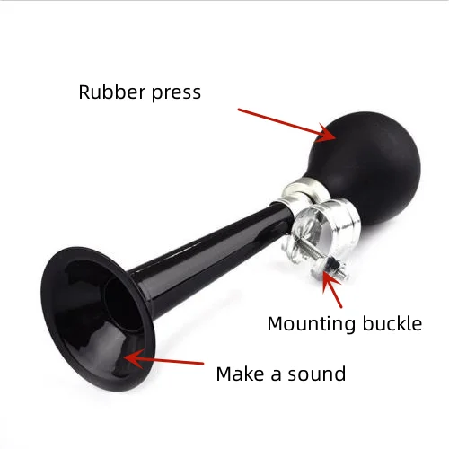 Wholesale Top Quality Colorful Cycling Handlebar Bike Air Horn straight horn Ring Bicycle Loud Bell