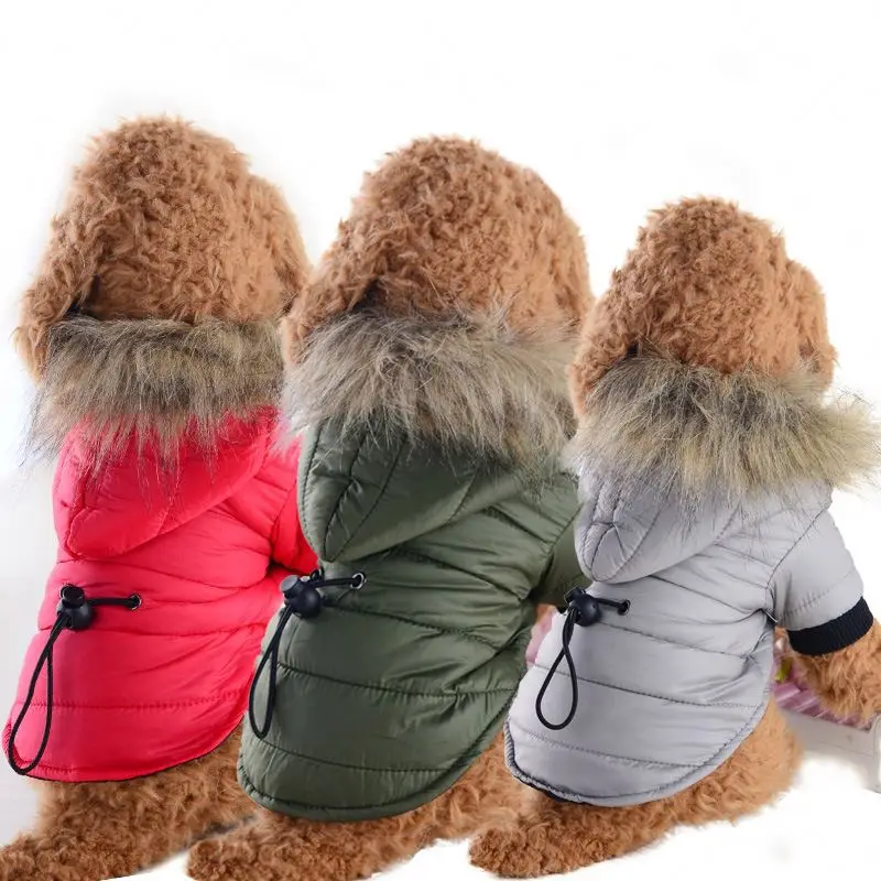 Manufacturer Wholesale Small Pet Down Jacket Warm Button Design Cotton Winter Dog Jacket