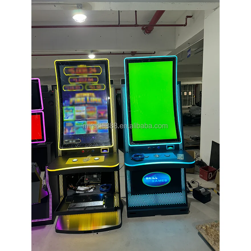 MIRACLE Arcade 43 inch Curved Table Machine Multigame Skill Machine Coin Pusher Touch Screen Fire game Metal Gaming Cabinet
