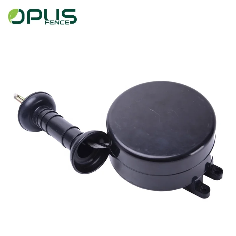 Черный электрический забор, выдвижной роликовый трос, ворота, ручка, комплект для ограждения лошади