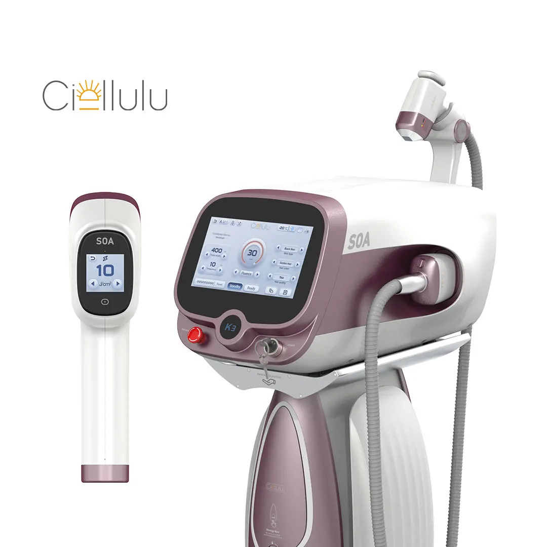 CIELLULU 755 1064 808nm diode laser hair removal  ice Titanium Platinum alexandrite laser hair removal machine