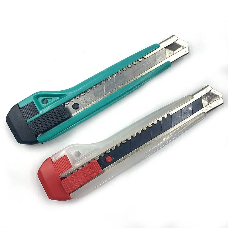 
Comfortable design plastic retrastable PP material SK5 blade cutter tool utility knife 