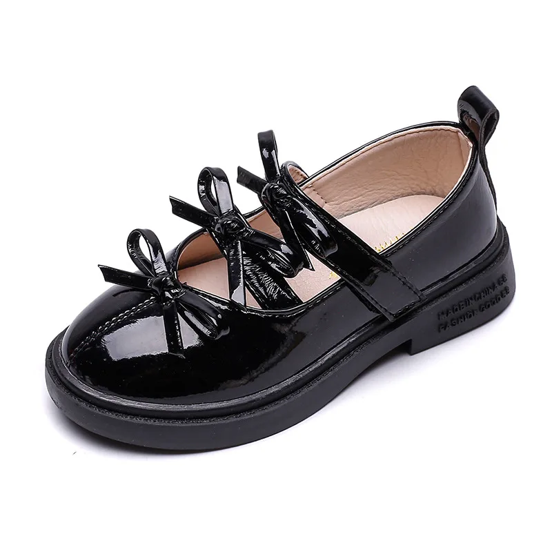 Новое поступление, модная дизайнерская Детская Классическая обувь с бантом, оптовая продажа кожаной обуви