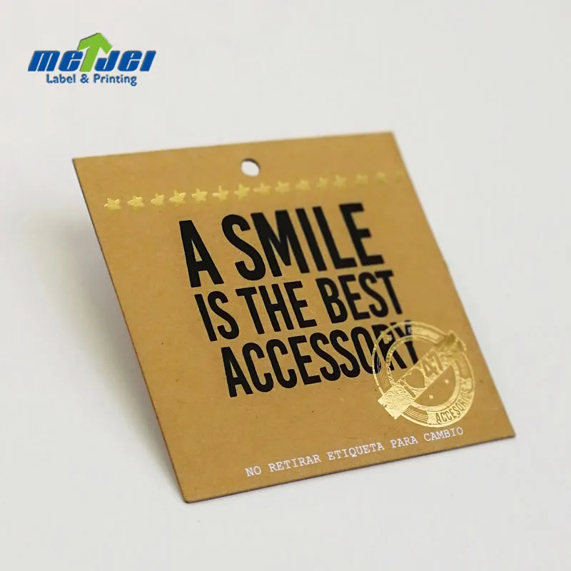 Customized Logo Luxury Clothing Garment Hanging Card Transparent  Plastic Paper Clothes Jeans Hang Tags