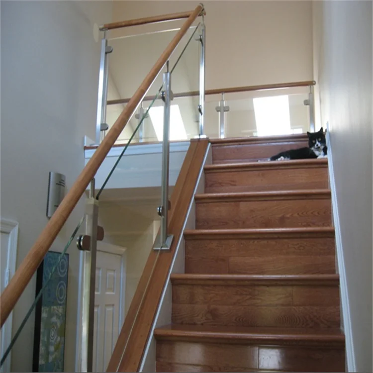 Glass Railing Design With Inox Baluster For Veranda