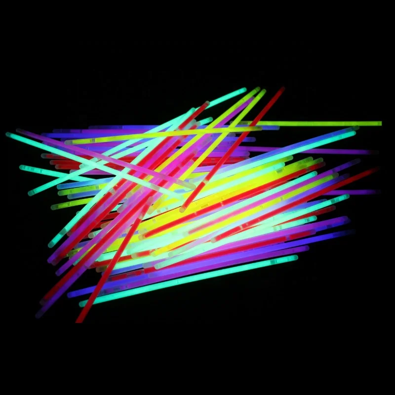 POPGLO Fluorescence Light 8 inch Glowsticks Pack with Connectors