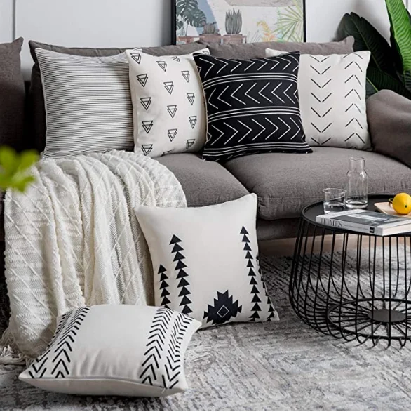 Геометрические декоративные наволочки для диванных подушек, Квадратные наволочки для подушек, уличные наволочки для дивана, домашних подушек