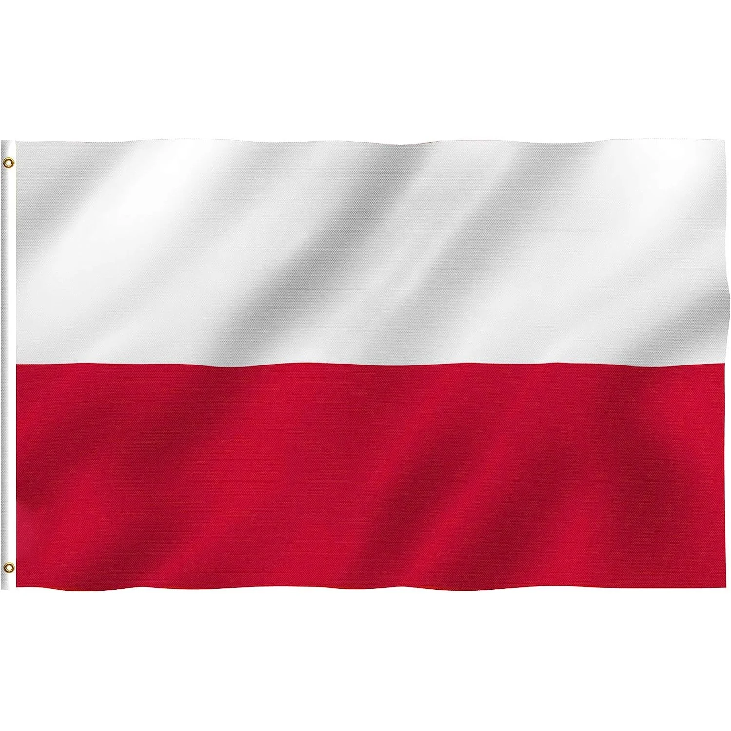 Fast Delivery Professional 90*150cm Red White Countries Flag Customization 3*5ft Double Stitched Poland Flags With Logo Print