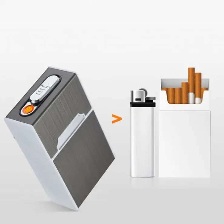 Metal Gold/Silver Double Way Cigarette Case