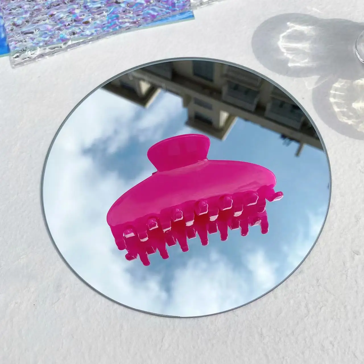 HONEY Wholesale 10.5CM Creative new jelly color hair accessory retro grab clip clear and candy color shark clip