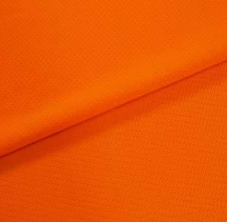 LX EN20471 High Visibility 100% Polyester Knit Jersey Fabric 75D YARN DYED Fire Fetardant Fabric Football Mesh Jersey