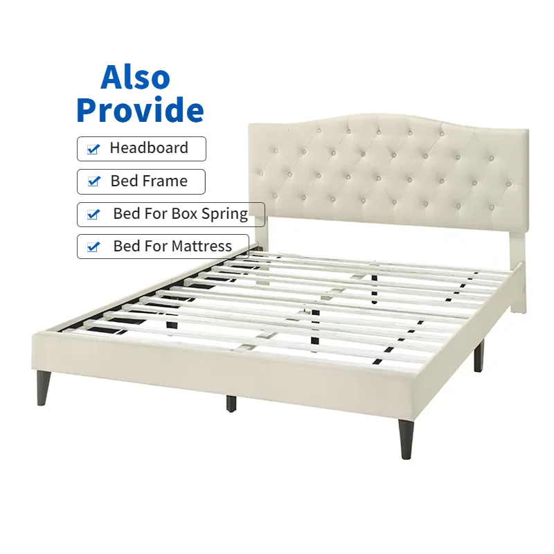 Modern Bedroom Set Headboard Bed Platform Twin Full Queen California King Size Upholstered Bed