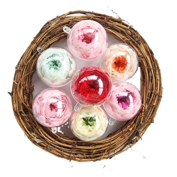 Hollow Plastic Ball PS Food Grade Environmental Protection Candy Box Decoration Supplies Eternal Flower ball