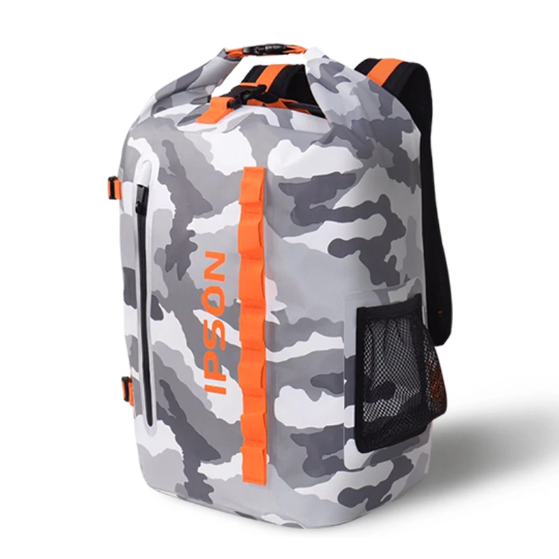 Custom Roll Top Outdoor Hiking Camping floating 500Dpvc TPU waterproof dry bag backpack  with reflective strip