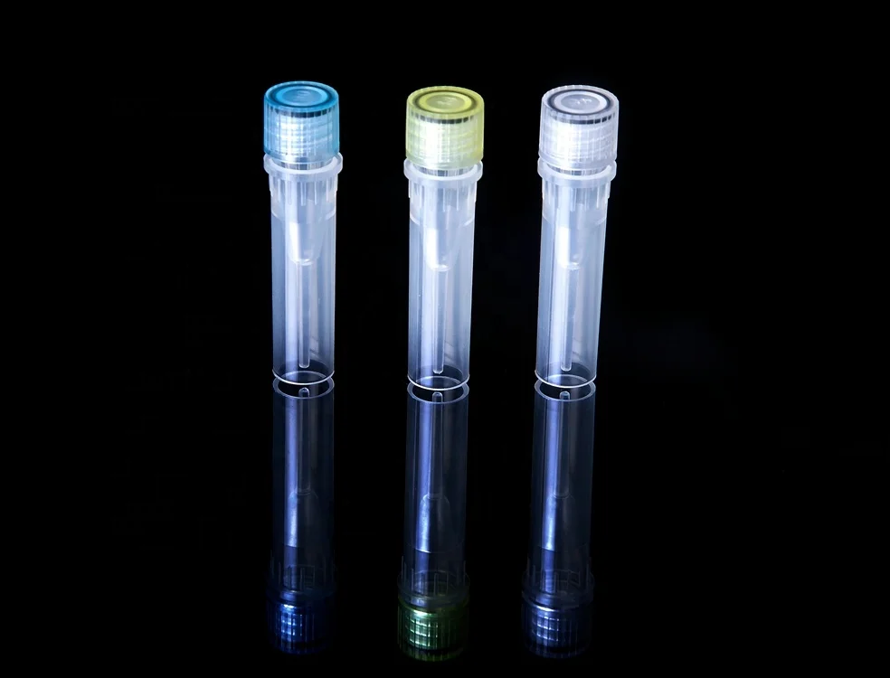 High-quality lab disposable plastic Made Of Pp Material Cryovial Tub 0.5 ML Screw Rnase & Dnase Free Sterile green