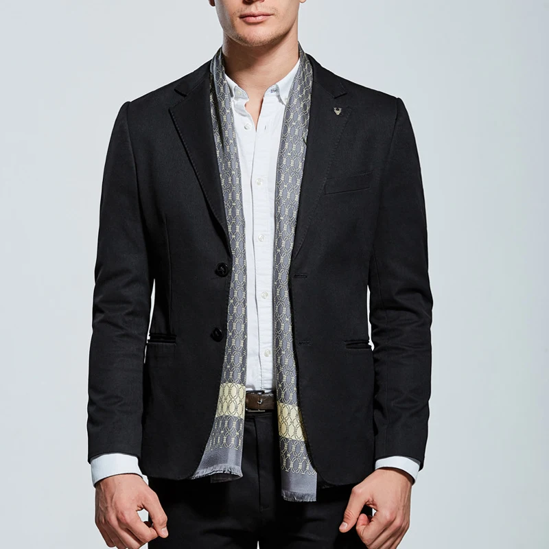 Wholesale Mens luxury 100% pure silk scarf custom print scarves