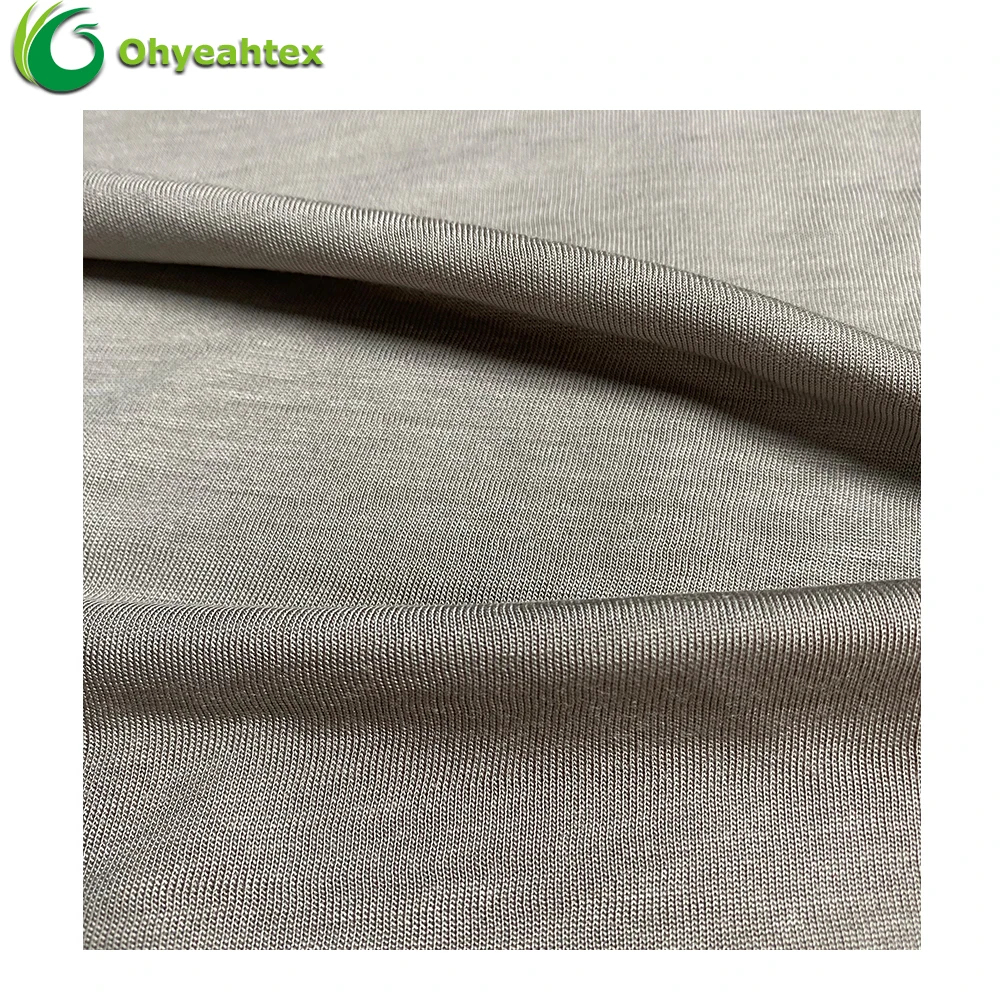 Lightweight Plain Dyed Knitted 100% Viscose Rayon Fabric For
