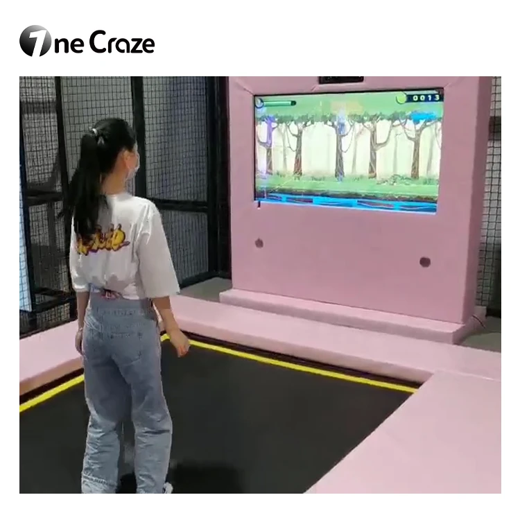 Children Kids Playground Jumping Ar Trampoline kinect Sensor Interactive Games Interact Game with hd Screen for Trampoline Park