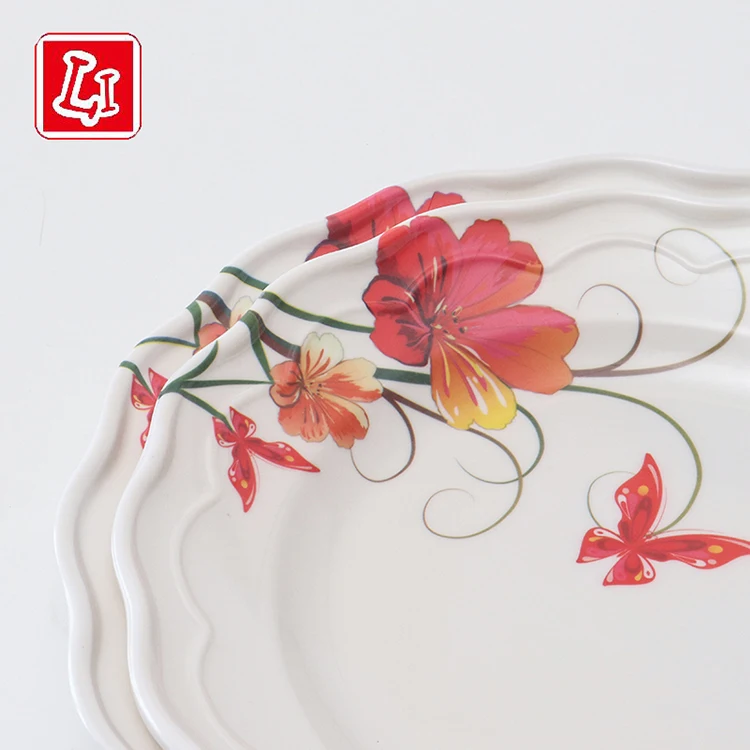 Exquisite lace dinner plate melamine dinner plate tableware tableware kitchen supplies