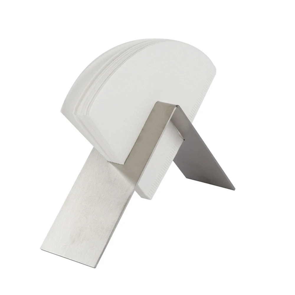 FREE SAMPLE Wholesale Custom Stainless Steel Coffee Filter Paper Storage Holder Shape Coffee Filter Paper Stand