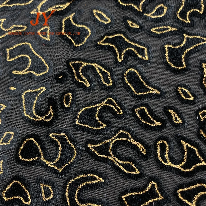 
A0565 New Design Soft shiny foil Velvet Dress Fabric Burnout Silk Velvet Fabric 