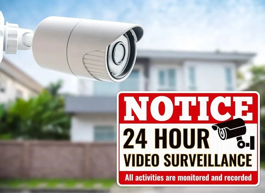 Securun All Activities Monitored Security Camera Warning Sign for Home House Yard Outdoor Business