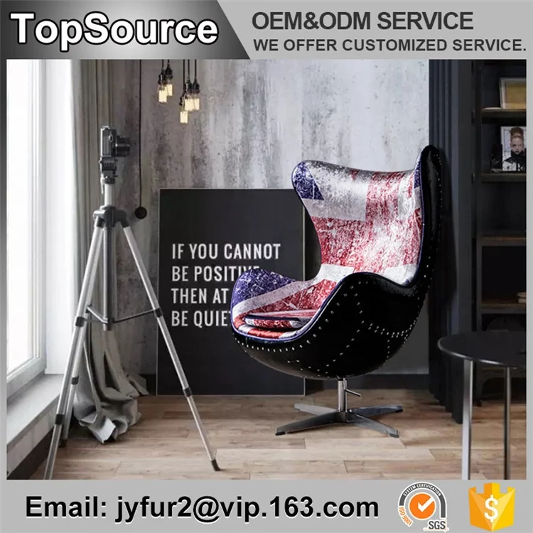 American style Chaise Lounge Chairs American  Flag Design Vintage Aviator Chair