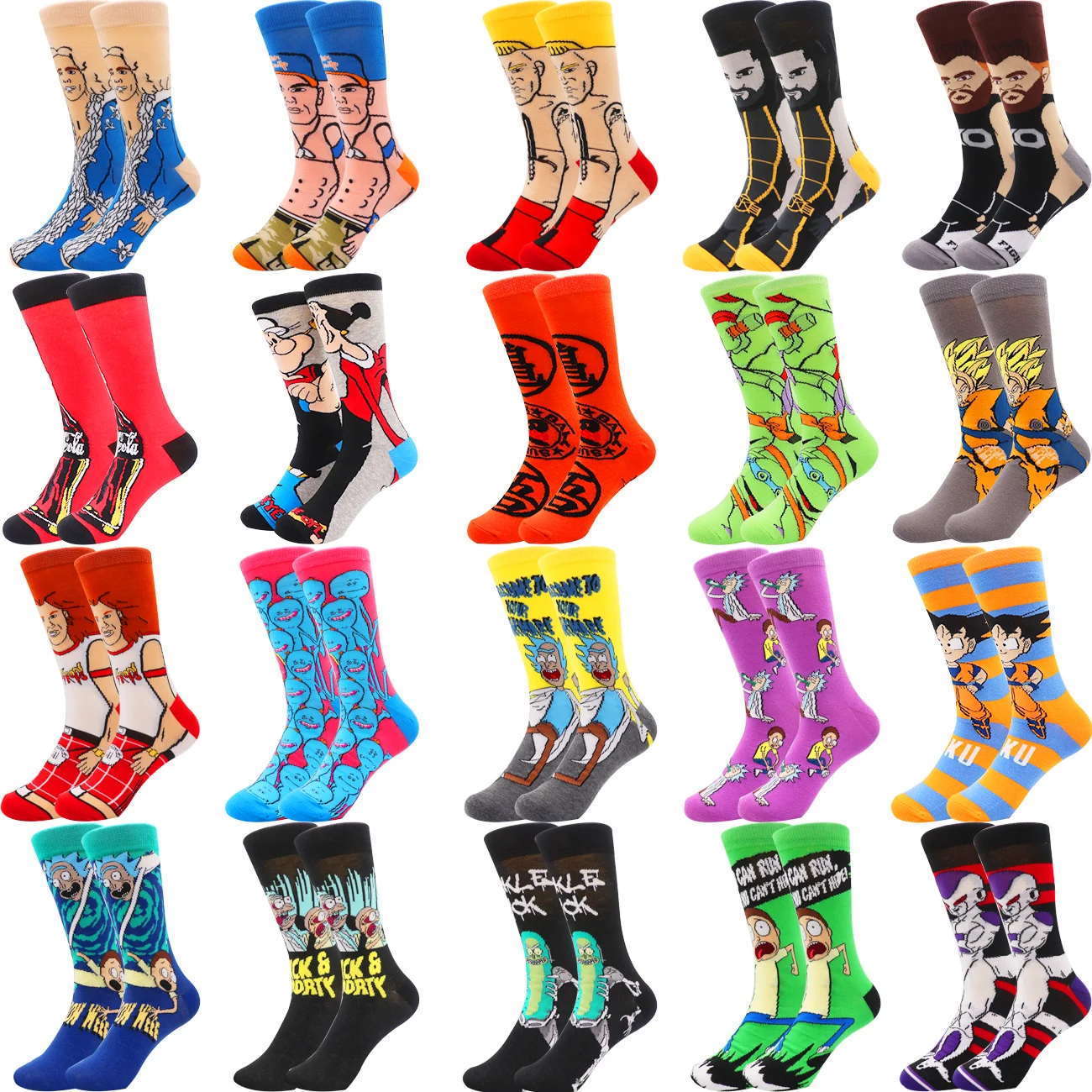Cotton high quality sports happy socks men fashion winter skateboarding socks comic cartoon socks